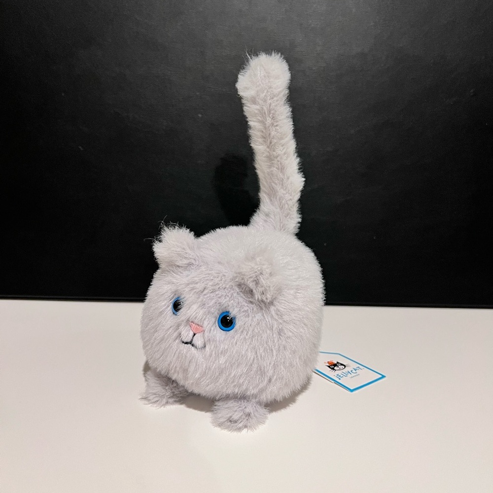 AUTHENTIC‼️ NWT Jellycat light grey kitten Caboodle cat- Retired- FAST SHIPPING - Picture 6 of 7